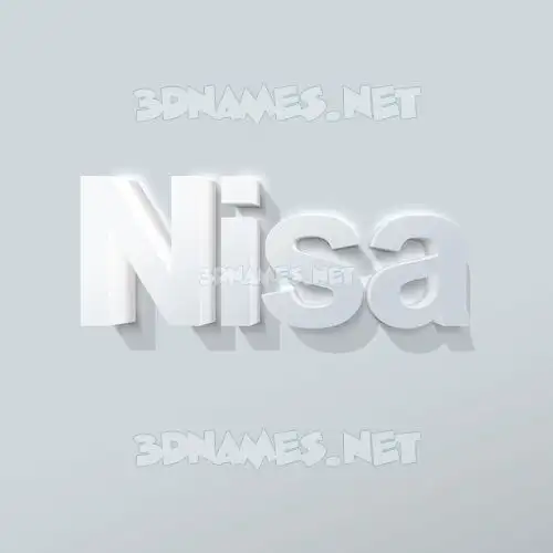 nisa in Clean White style - 3D name wallpaper nisa in Clean White style - 3D name wallpaper
