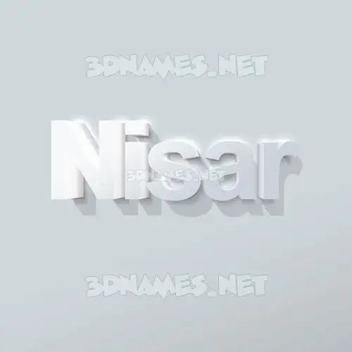 nisar in Clean White style - 3D name wallpaper nisar in Clean White style - 3D name wallpaper