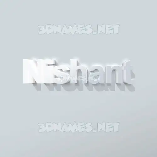 nishant in Clean White style - 3D name wallpaper
