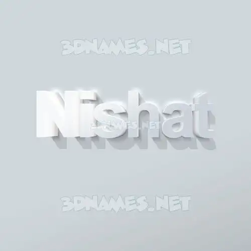 nishat in Clean White style - 3D name wallpaper nishat in Clean White style - 3D name wallpaper