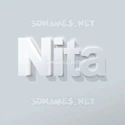 nita in Clean White style - 3D name wallpaper nita in Clean White style - 3D name wallpaper