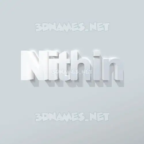 nithin in Clean White style - 3D name wallpaper nithin in Clean White style - 3D name wallpaper