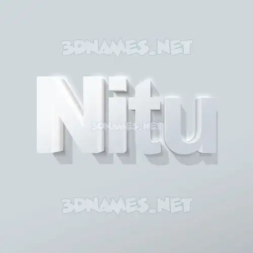 nitu in Clean White style - 3D name wallpaper nitu in Clean White style - 3D name wallpaper