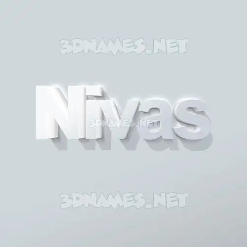 nivas in Clean White style - 3D name wallpaper nivas in Clean White style - 3D name wallpaper