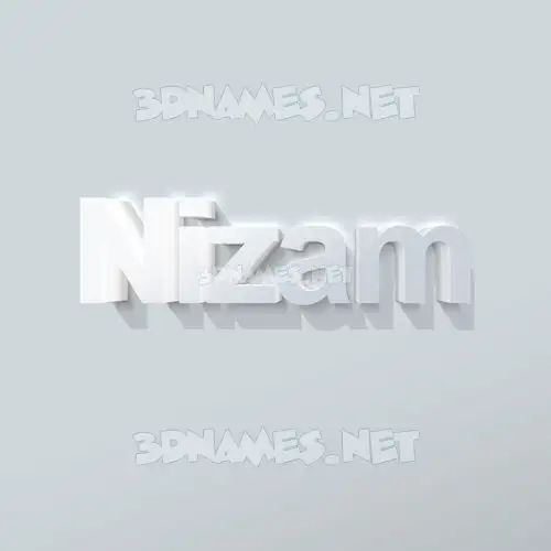 nizam in Clean White style - 3D name wallpaper nizam in Clean White style - 3D name wallpaper