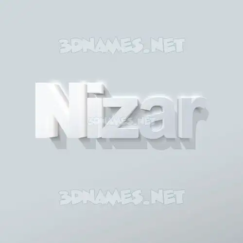 nizar in Clean White style - 3D name wallpaper nizar in Clean White style - 3D name wallpaper