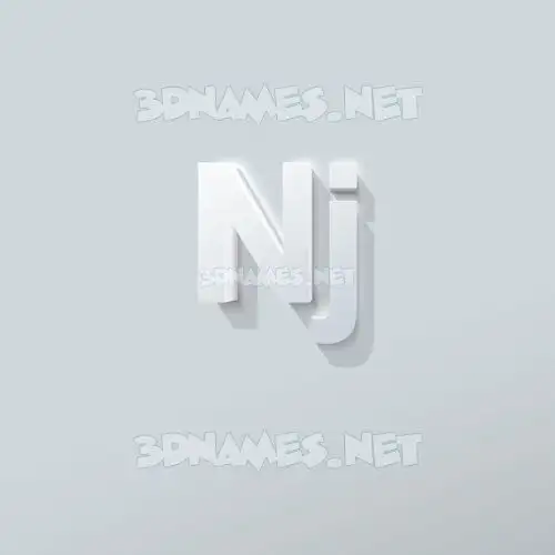 nj in Clean White style - 3D name wallpaper nj in Clean White style - 3D name wallpaper