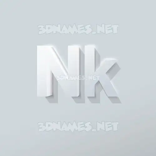 nk in Clean White style - 3D name wallpaper nk in Clean White style - 3D name wallpaper