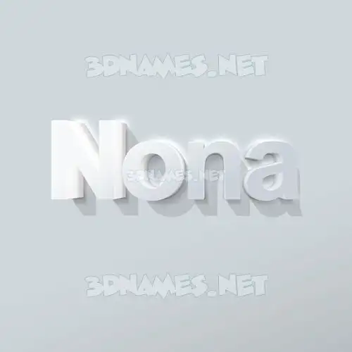 nona in Clean White style - 3D name wallpaper nona in Clean White style - 3D name wallpaper