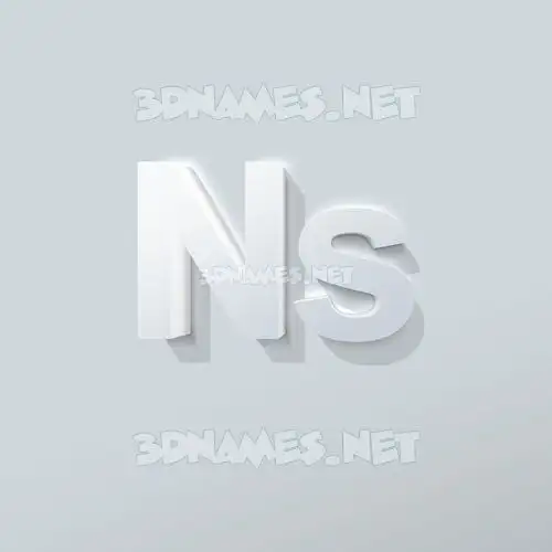 ns in Clean White style - 3D name wallpaper ns in Clean White style - 3D name wallpaper