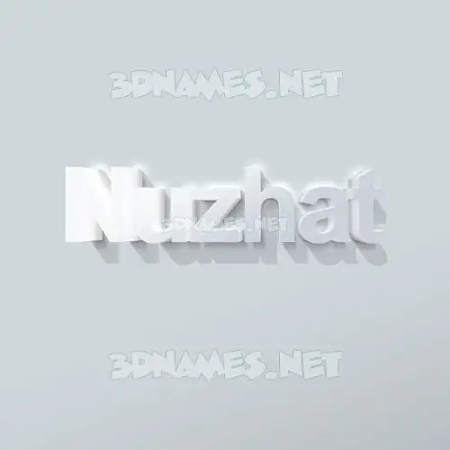 nuzhat in Clean White style - 3D name wallpaper nuzhat in Clean White style - 3D name wallpaper