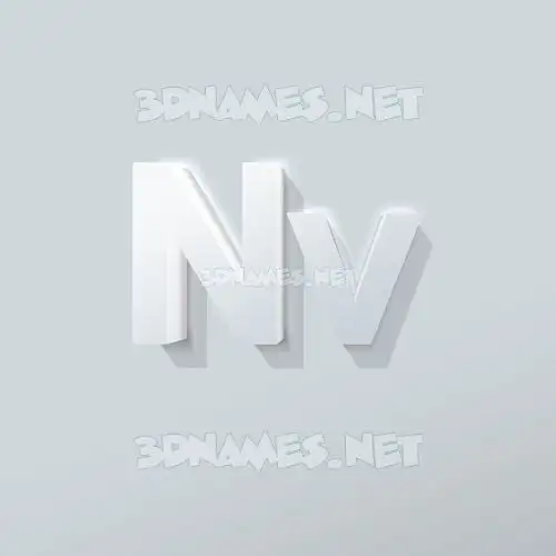 nv in Clean White style - 3D name wallpaper nv in Clean White style - 3D name wallpaper