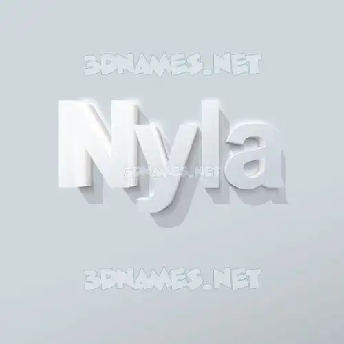 nyla in Clean White style - 3D name wallpaper nyla in Clean White style - 3D name wallpaper