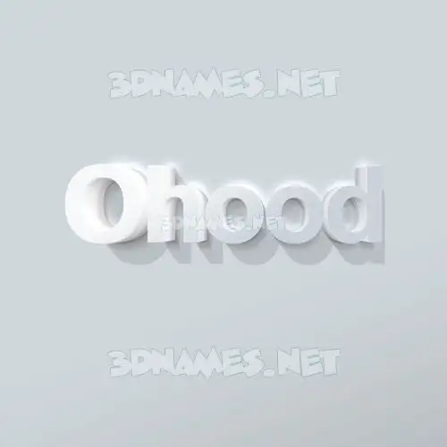 ohood in Clean White style - 3D name wallpaper ohood in Clean White style - 3D name wallpaper
