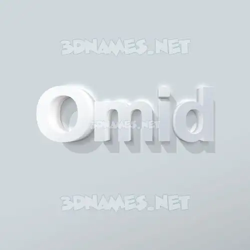 omid in Clean White style - 3D name wallpaper