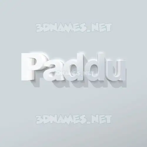 paddu in Clean White style - 3D name wallpaper paddu in Clean White style - 3D name wallpaper