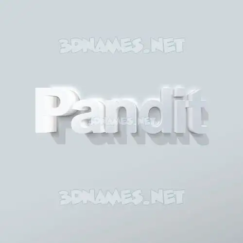 pandit in Clean White style - 3D name wallpaper pandit in Clean White style - 3D name wallpaper