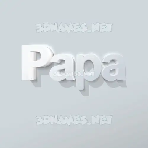 papa in Clean White style - 3D name wallpaper papa in Clean White style - 3D name wallpaper