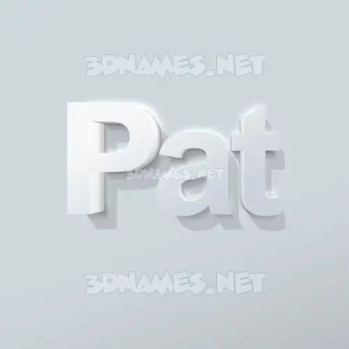pat in Clean White style - 3D name wallpaper pat in Clean White style - 3D name wallpaper