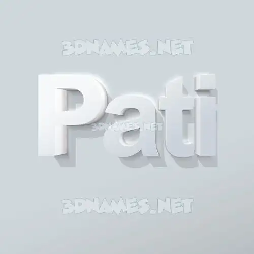 pati in Clean White style - 3D name wallpaper pati in Clean White style - 3D name wallpaper