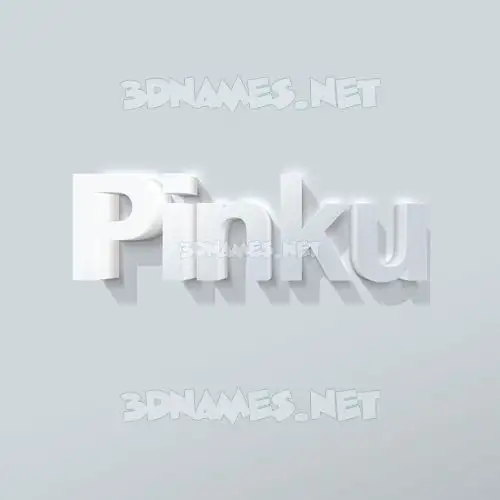 pinku in Clean White style - 3D name wallpaper