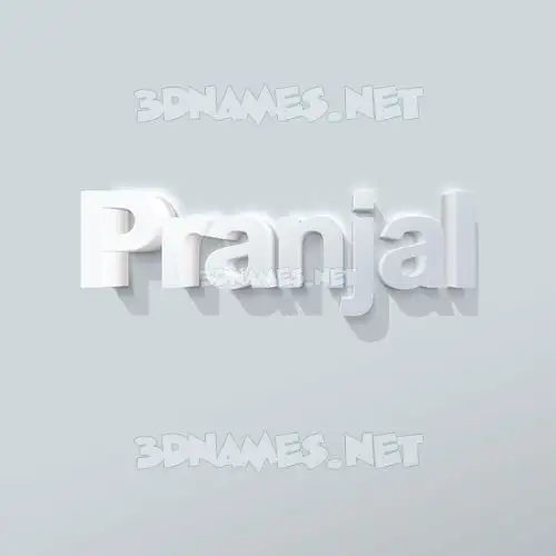 pranjal in Clean White style - 3D name wallpaper
