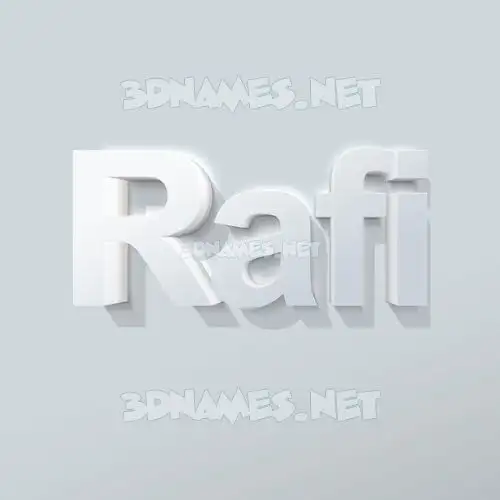 rafi in Clean White style - 3D name wallpaper rafi in Clean White style - 3D name wallpaper