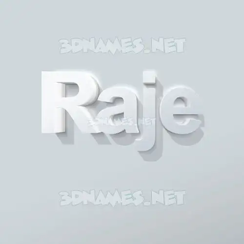 raje in Clean White style - 3D name wallpaper raje in Clean White style - 3D name wallpaper
