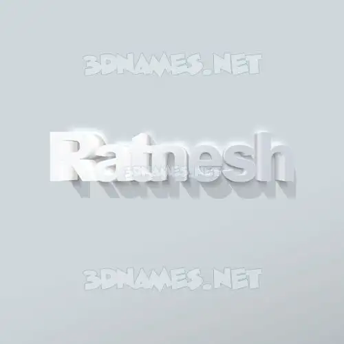 ratnesh in Clean White style - 3D name wallpaper