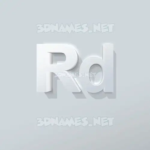 rd in Clean White style - 3D name wallpaper