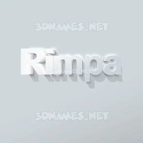 rimpa in Clean White style - 3D name wallpaper rimpa in Clean White style - 3D name wallpaper
