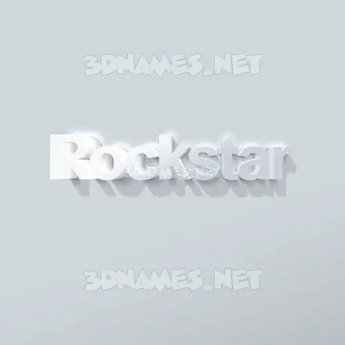 rockstar in Clean White style - 3D name wallpaper rockstar in Clean White style - 3D name wallpaper