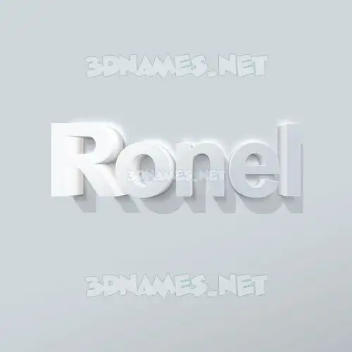 ronel in Clean White style - 3D name wallpaper ronel in Clean White style - 3D name wallpaper