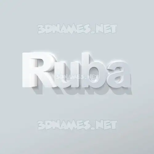ruba in Clean White style - 3D name wallpaper ruba in Clean White style - 3D name wallpaper