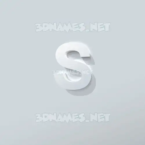s in Clean White style - 3D name wallpaper s in Clean White style - 3D name wallpaper