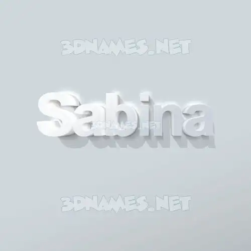 sabina in Clean White style - 3D name wallpaper