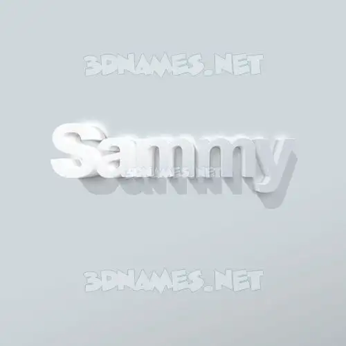 sammy in Clean White style - 3D name wallpaper