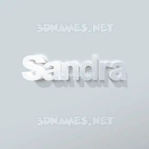 sandra in Clean White style - 3D name wallpaper sandra in Clean White style - 3D name wallpaper