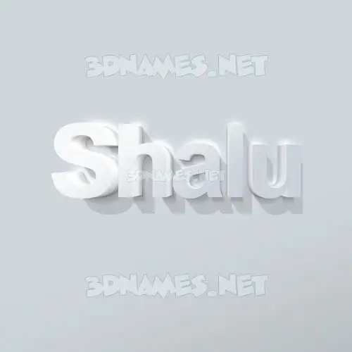 shalu in Clean White style - 3D name wallpaper shalu in Clean White style - 3D name wallpaper