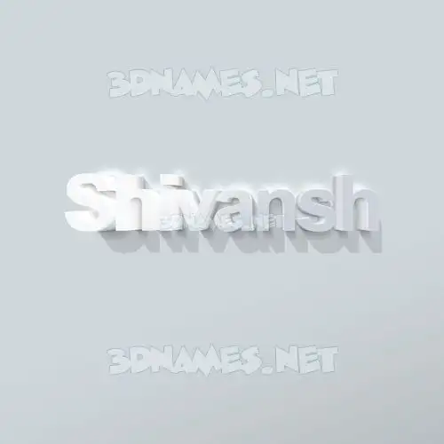 shivansh in Clean White style - 3D name wallpaper