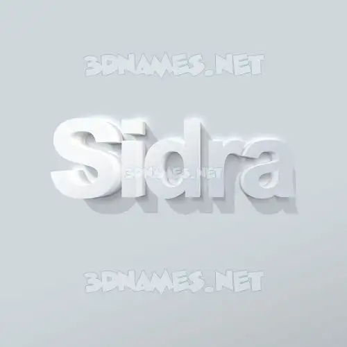 sidra in Clean White style - 3D name wallpaper sidra in Clean White style - 3D name wallpaper