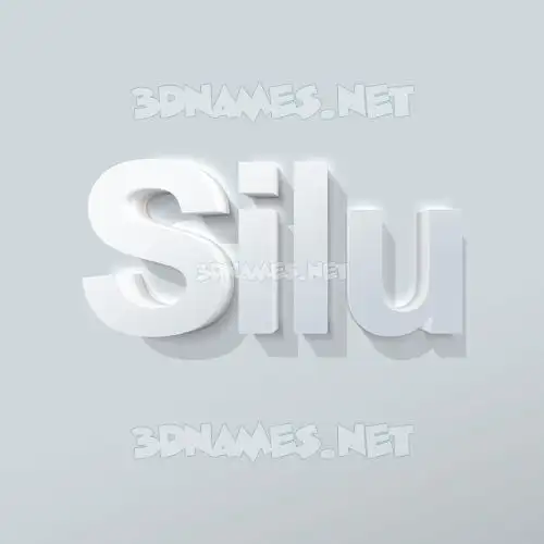 silu in Clean White style - 3D name wallpaper silu in Clean White style - 3D name wallpaper
