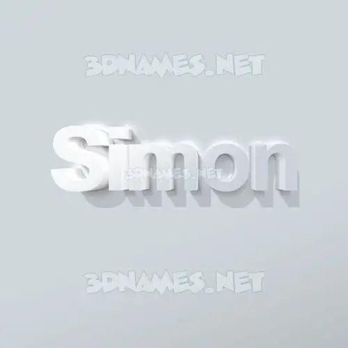 simon in Clean White style - 3D name wallpaper simon in Clean White style - 3D name wallpaper