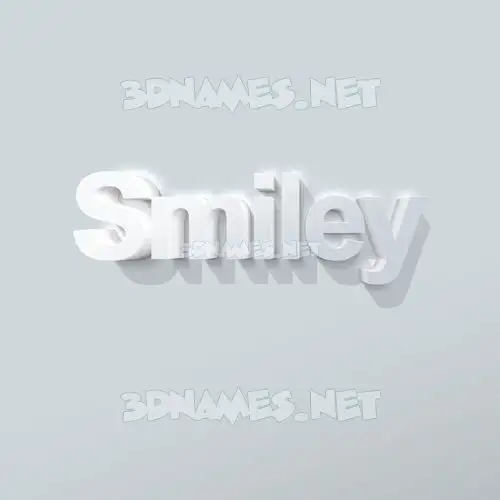 smiley in Clean White style - 3D name wallpaper smiley in Clean White style - 3D name wallpaper