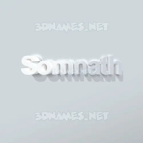 somnath in Clean White style - 3D name wallpaper