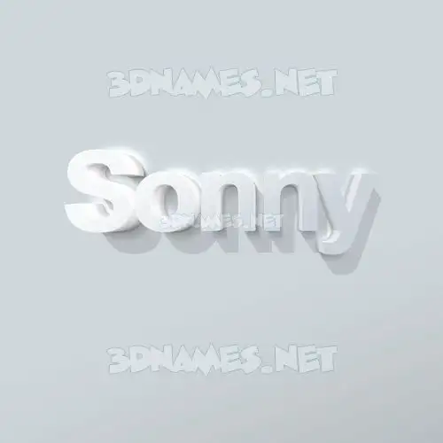 sonny in Clean White style - 3D name wallpaper sonny in Clean White style - 3D name wallpaper