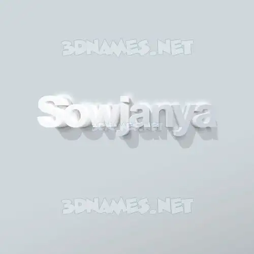 sowjanya in Clean White style - 3D name wallpaper