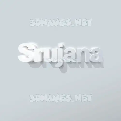 srujana in Clean White style - 3D name wallpaper
