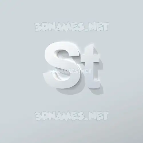 st in Clean White style - 3D name wallpaper st in Clean White style - 3D name wallpaper