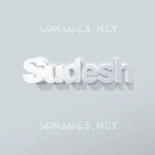 sudesh in Clean White style - 3D name wallpaper